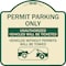 Signmission Permit Parking Unauthorized Vehicles Ticketed Vehicles w/o Permits W Alum, 18" x 18", TG-1818-23310 A-DES-TG-1818-23310 - alternate 1